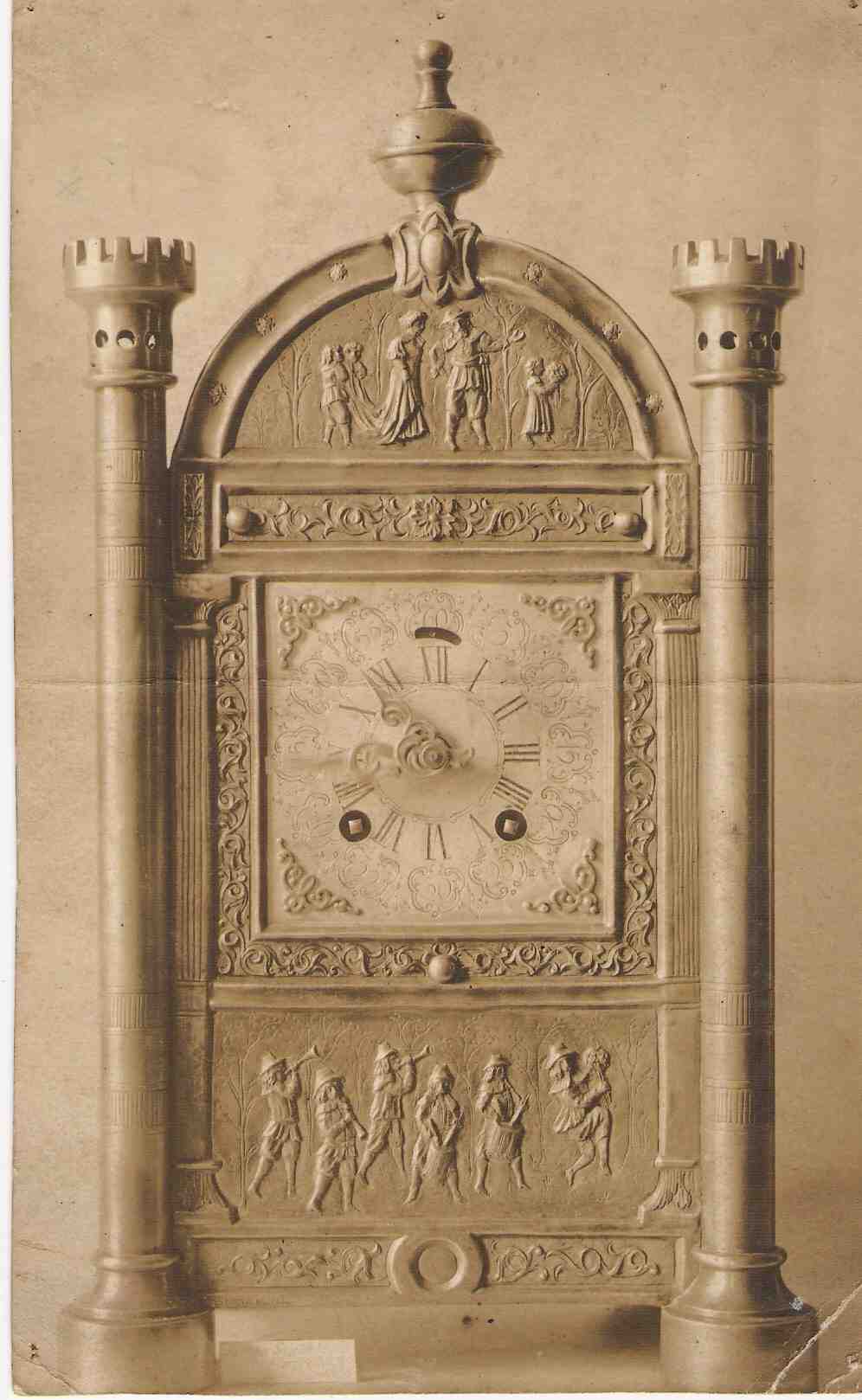 Hand hammered clock